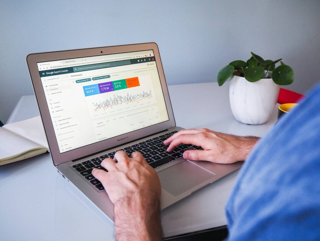 Picutre of macbook air on Google Search Console