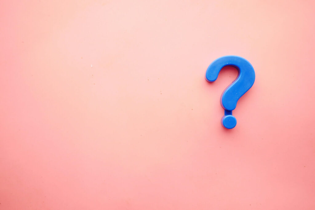 Question mark on pink background image